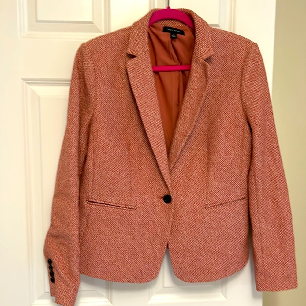 Adorable Pink Tweed One Button Blazer - Perfect Condition